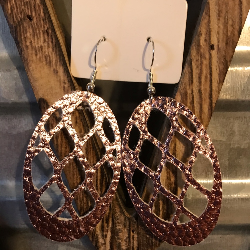 Rose gold earrings